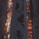 An aerial photo of the trucks and cars stranaded on the highway